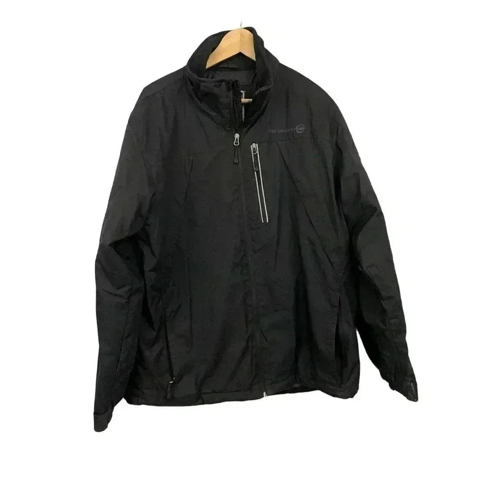 Free Country Black Quilted Lined Jacket Men's‎ Medium